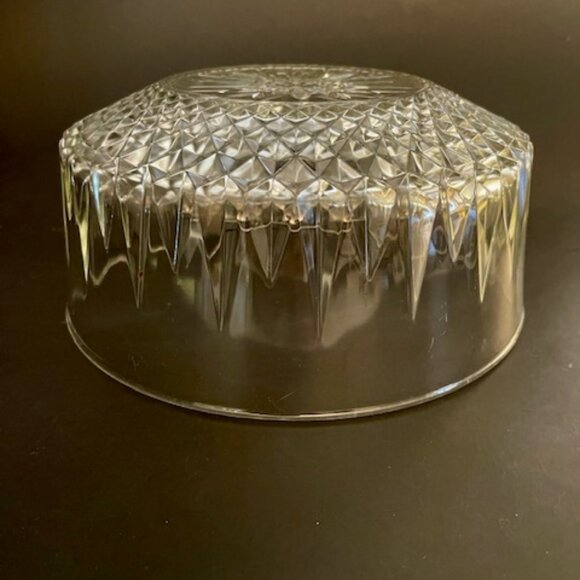 Arcoroc France Round Clear Starburst Glass Salad Bowl 9" Vintage - Picture 7 of 7